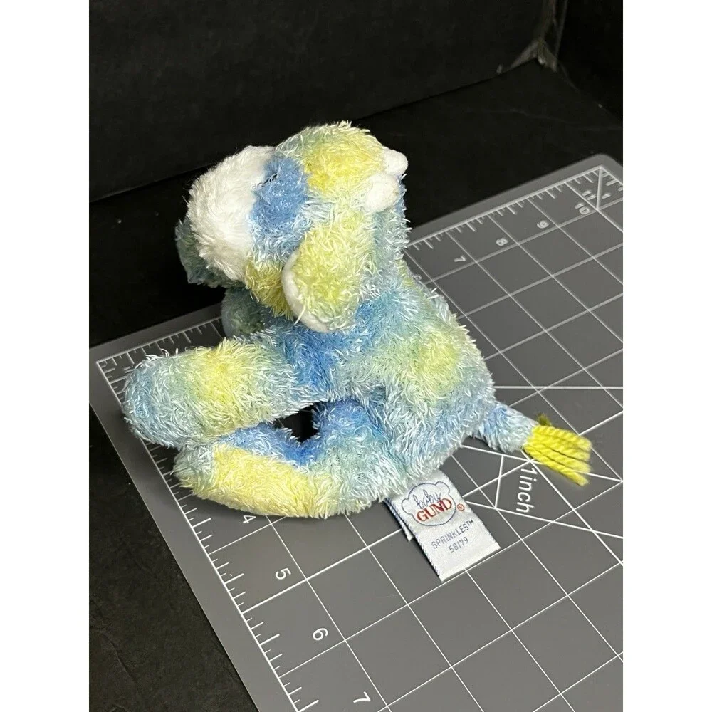 Baby Gund Sprinkles Hippo Soft Plush Rattle Toy Pastel Blue Yellow Lamb 58179